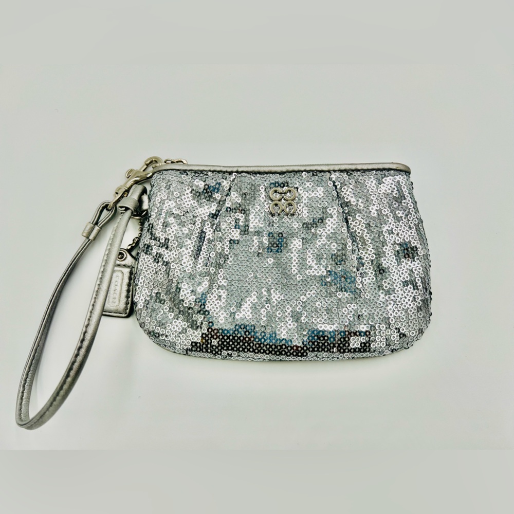 Coach Sequin Wristlet Clutch